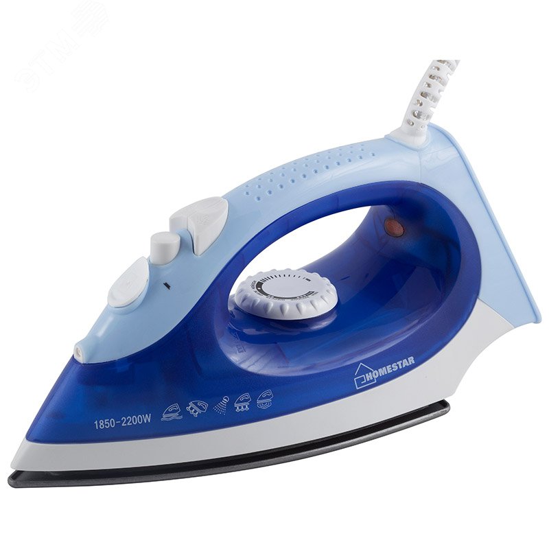 Утюг HS-4002А на 1850-2200 В, подошва - тефлоновая, цвет синий