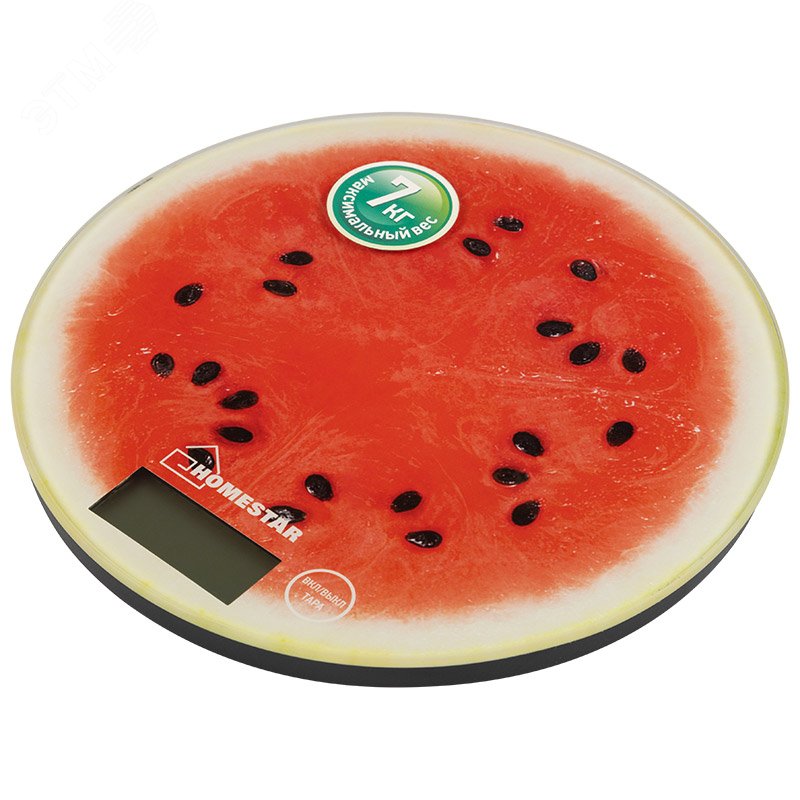 Весы кухонные электронные HS-3007S до 7 кг, рисунок ''Арбуз''
