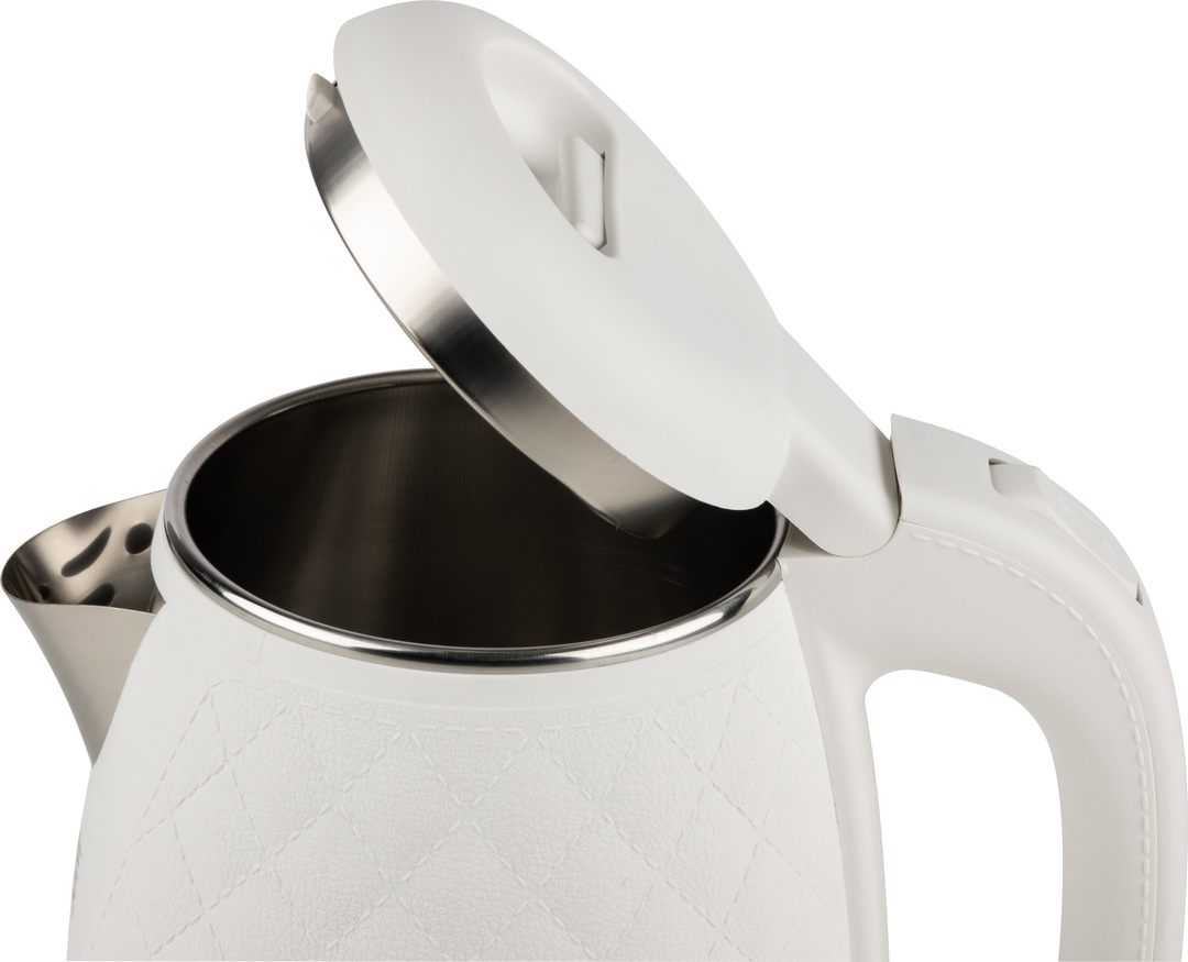 Чайник электрический HS-на 1007 на 1,7 л, цвет белый, двойной корпус