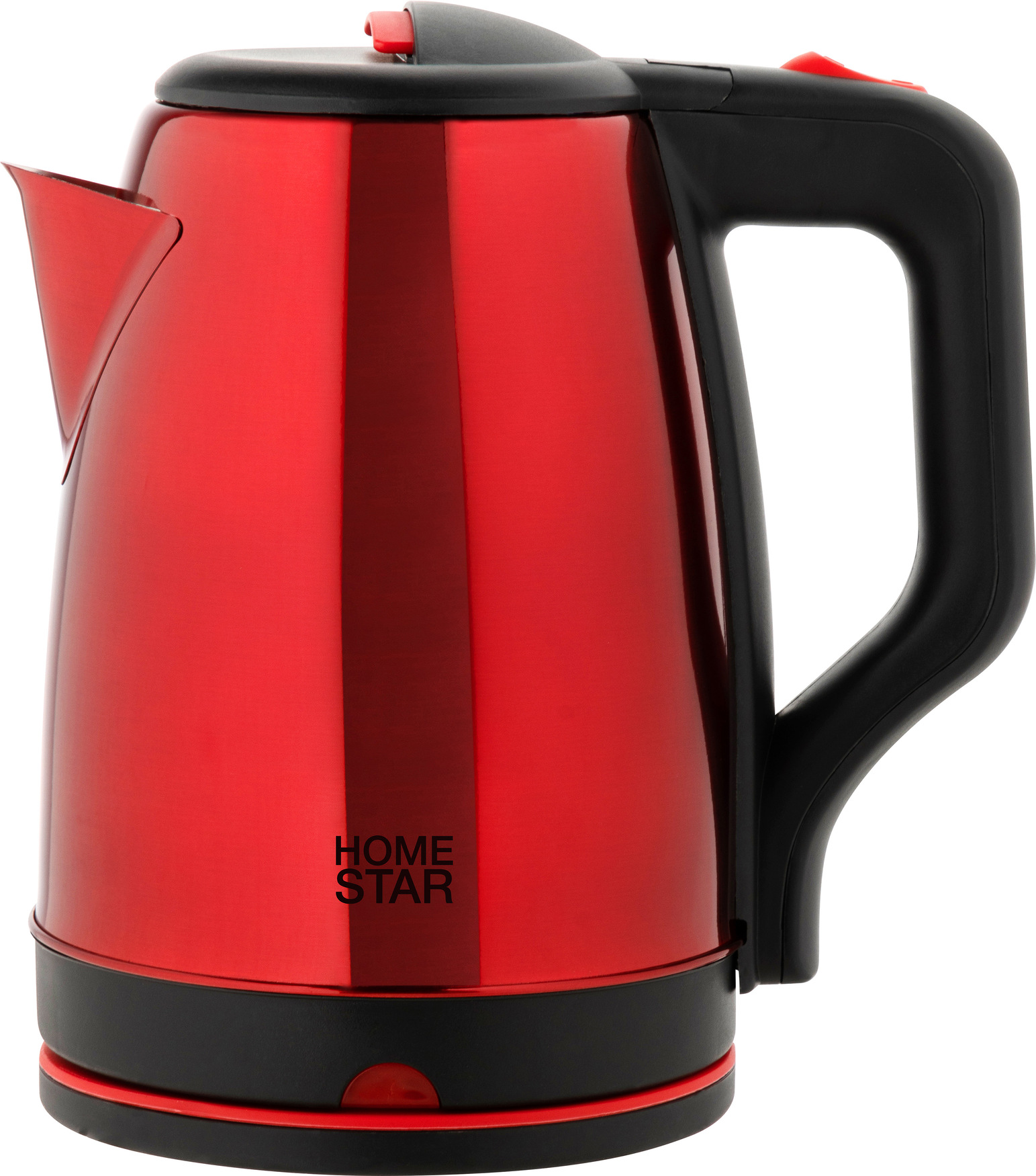 Чайник электрический стальной HS-1003 на 1,8 л, цвет красный