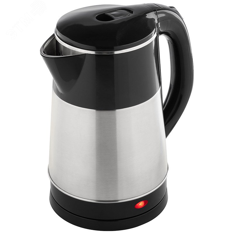 Чайник HS-1055 на 2,3л, цвет стальной, черный