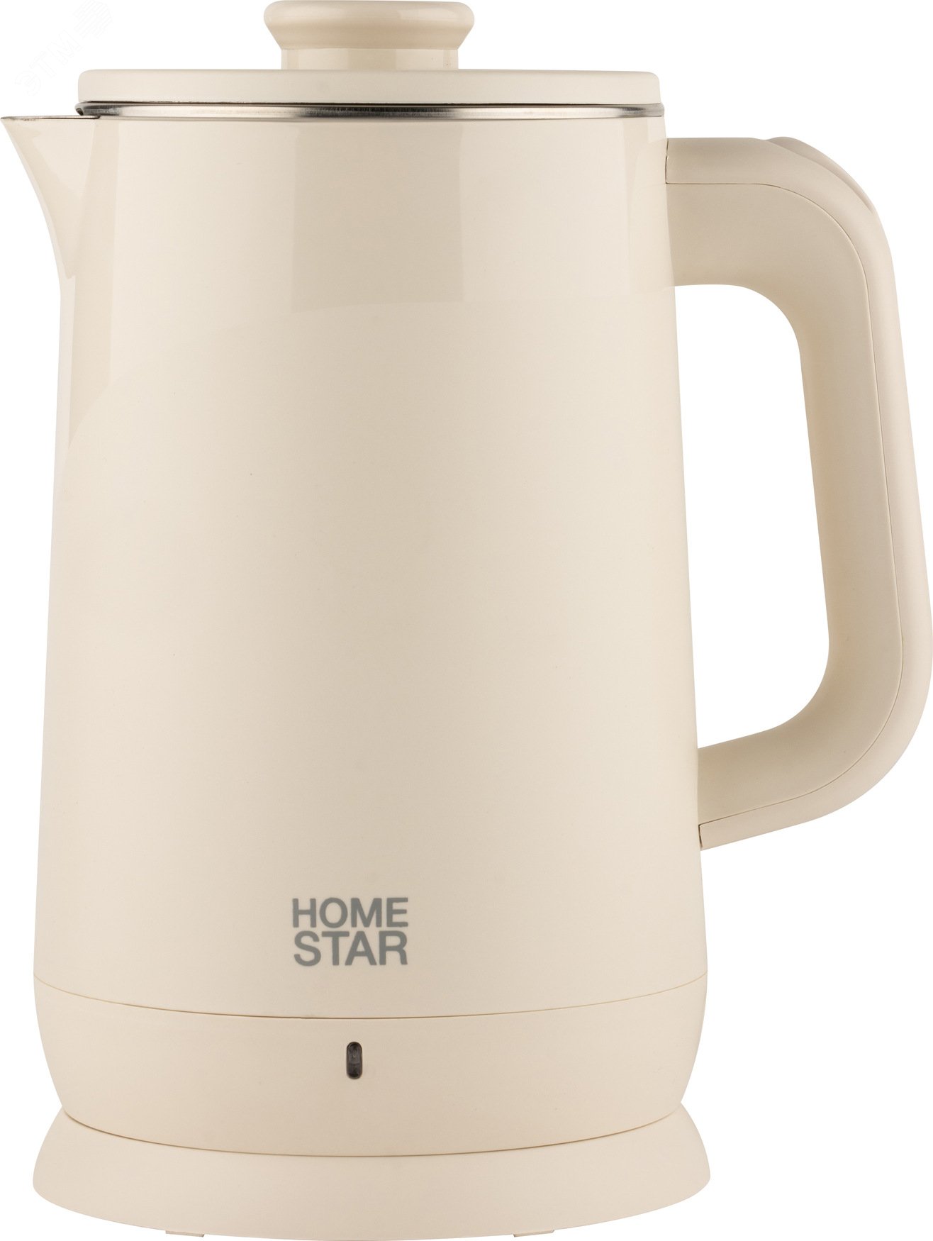 Чайник электрический HS-на 1006 на 1,8 л, цвет бежевый, двойной корпус