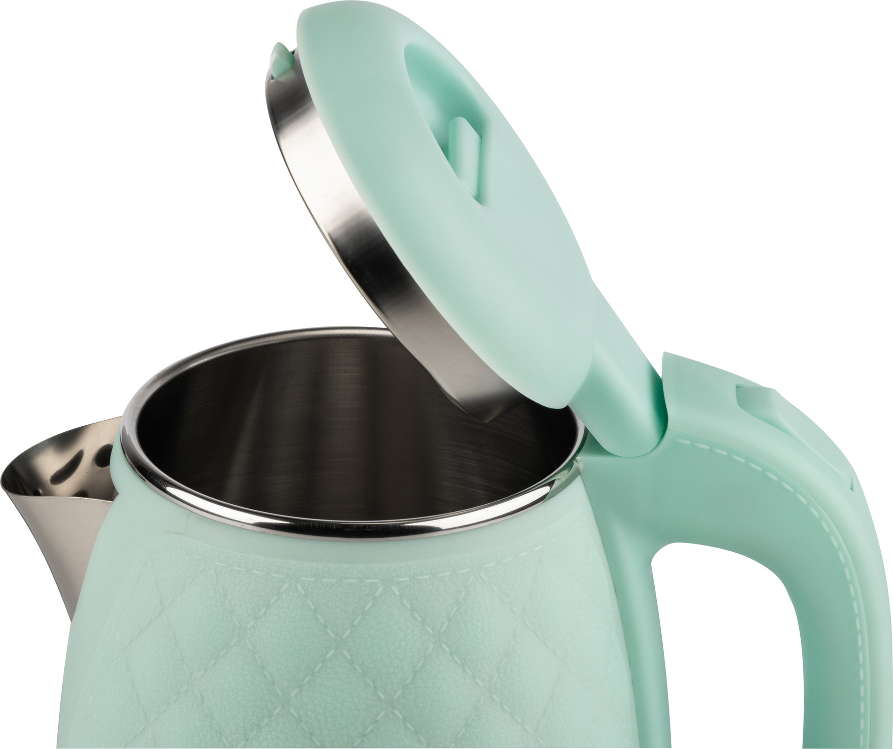 Чайник электрический HS-на 1007 на 1,7 л, цвет зеленый, двойной корпус