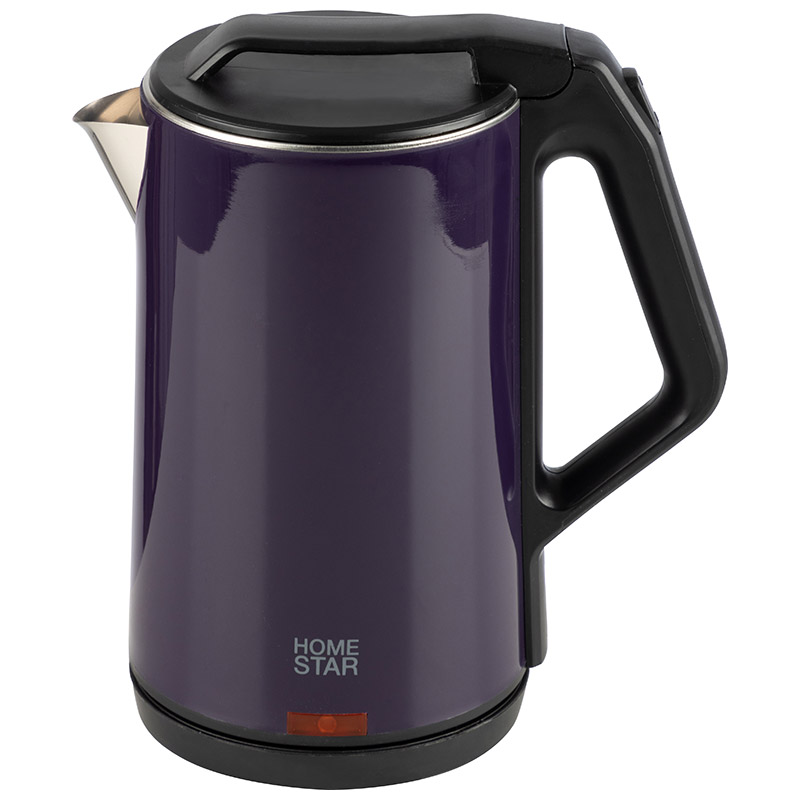 Чайник HS-1036 на 1.8 л, двойной корпус, цвет фиолетовый