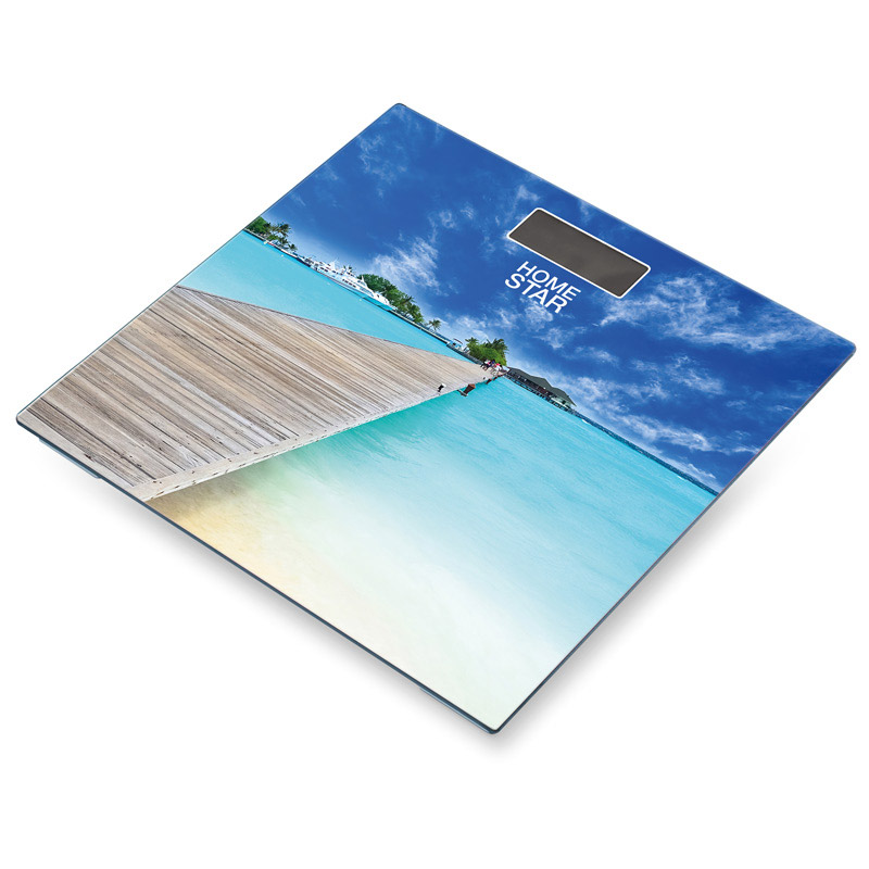 Весы напольные электронные HS-6001R стеклянная поверхность, до 180 кг