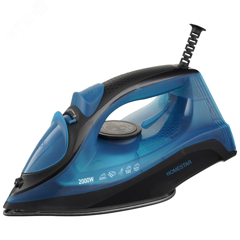 Утюг HS-4009 на 2200 Вт, подошва - керамическая, цвет черно-синий