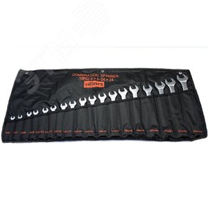 Набор ключей гаечных комбинированных 17шт. (8-55) хромирование HORTZ