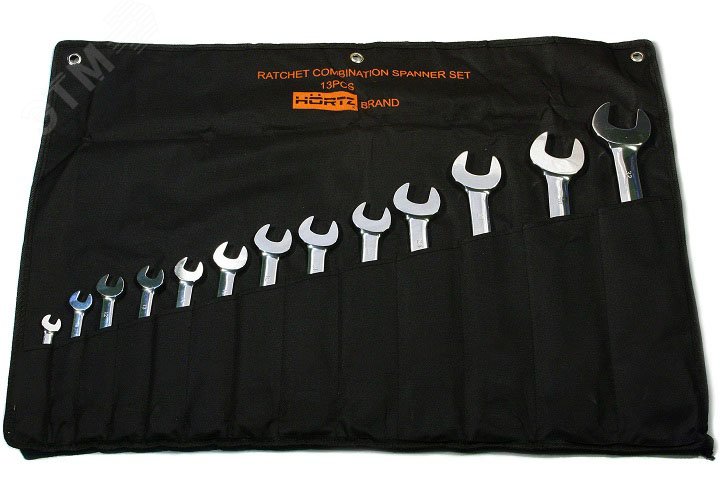 Набор ключей комбинированных трещоточных 13 шт. (8-32) хромирование HORTZ