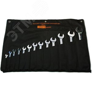 Набор ключей комбинированных трещоточных 13 шт. (8-32) хромирование HORTZ