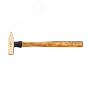 Молоток слесарный 0.2 квадратный боек сплав AlCu искробезопасный с деревянной рукояткой HORTZ