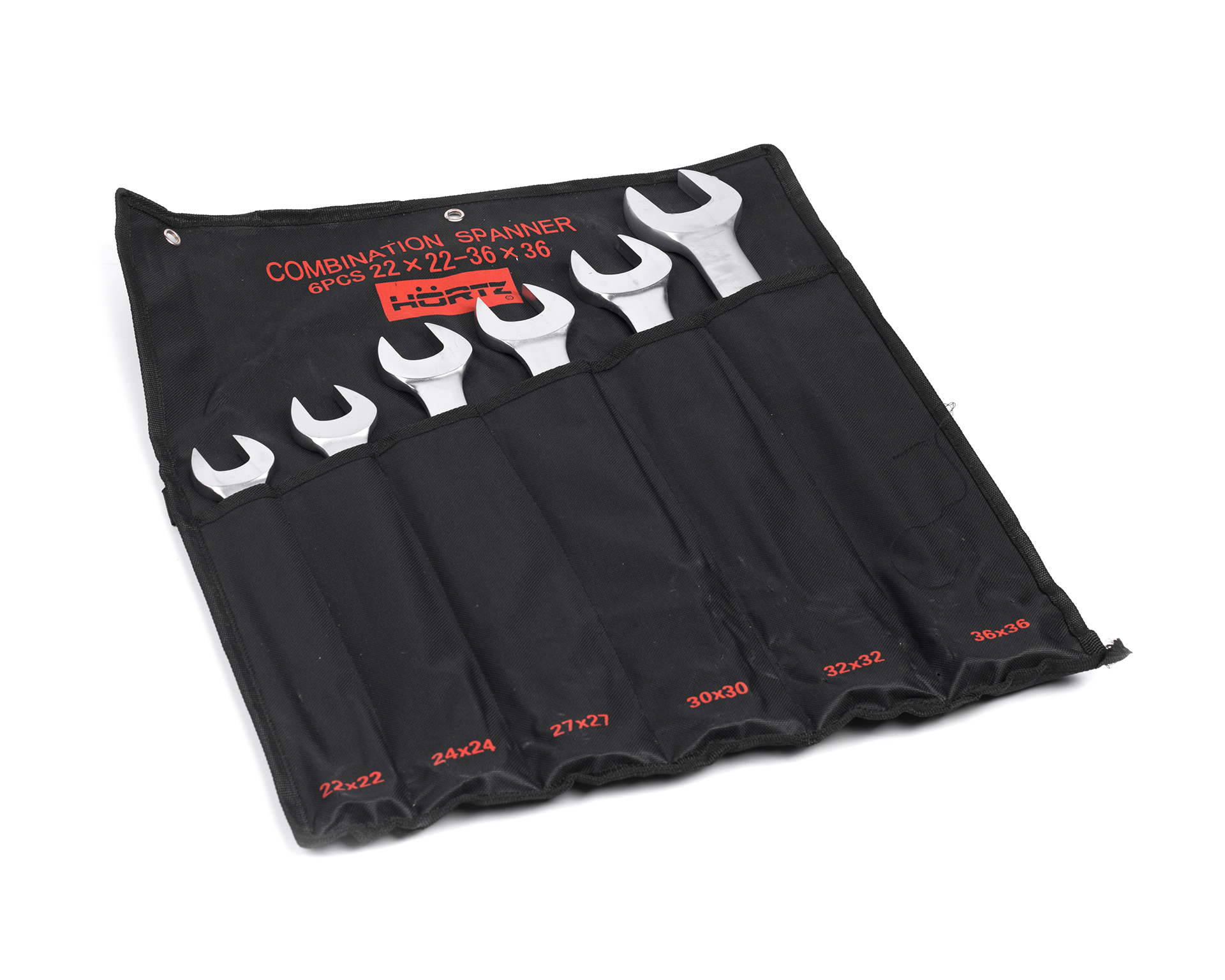 Набор ключей гаечных комбинированных 6 шт. (22-36) хром HORTZ