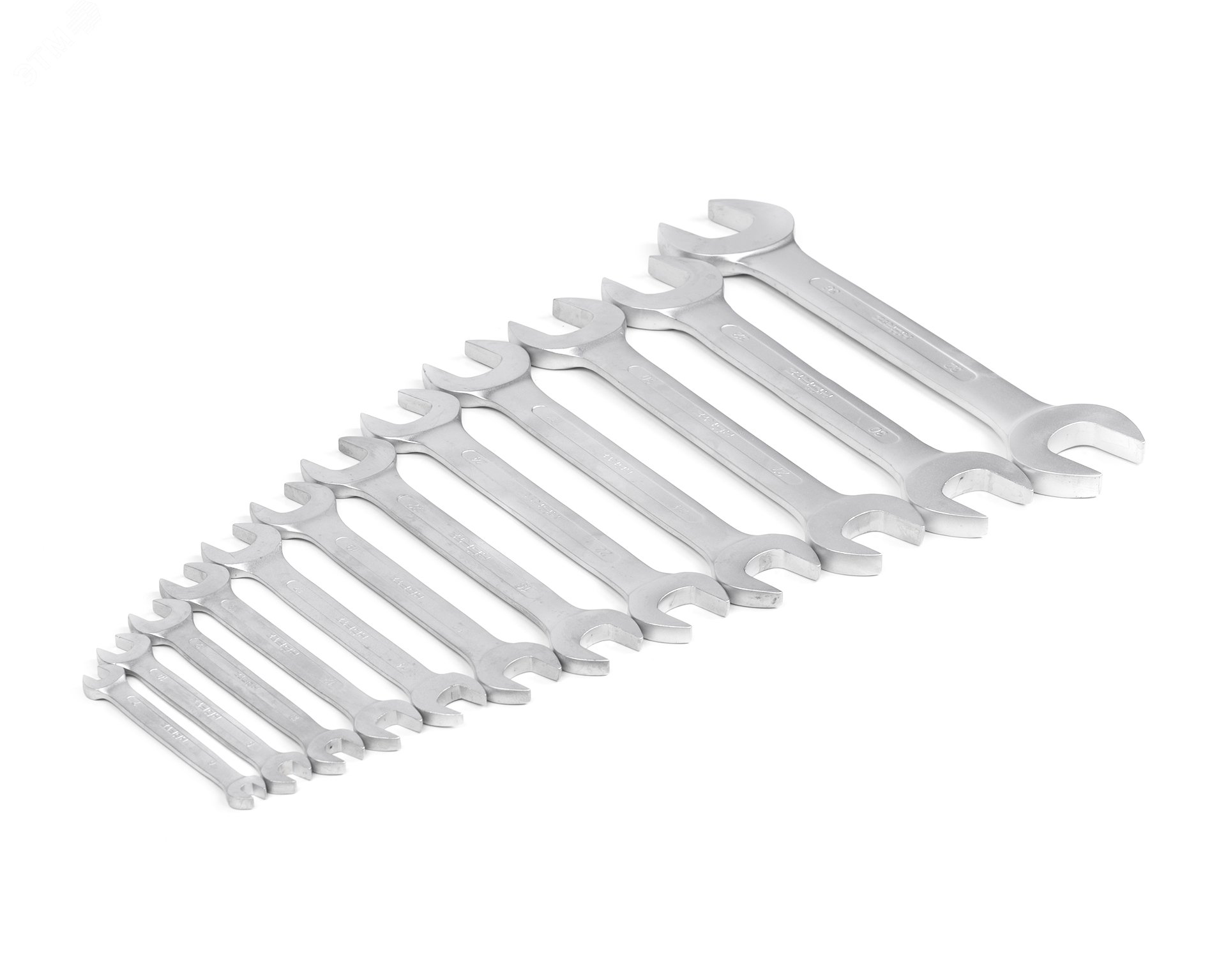 Набор ключей гаечных (рожковых) двусторонних 12 шт. (6-36) хром.HORTZ