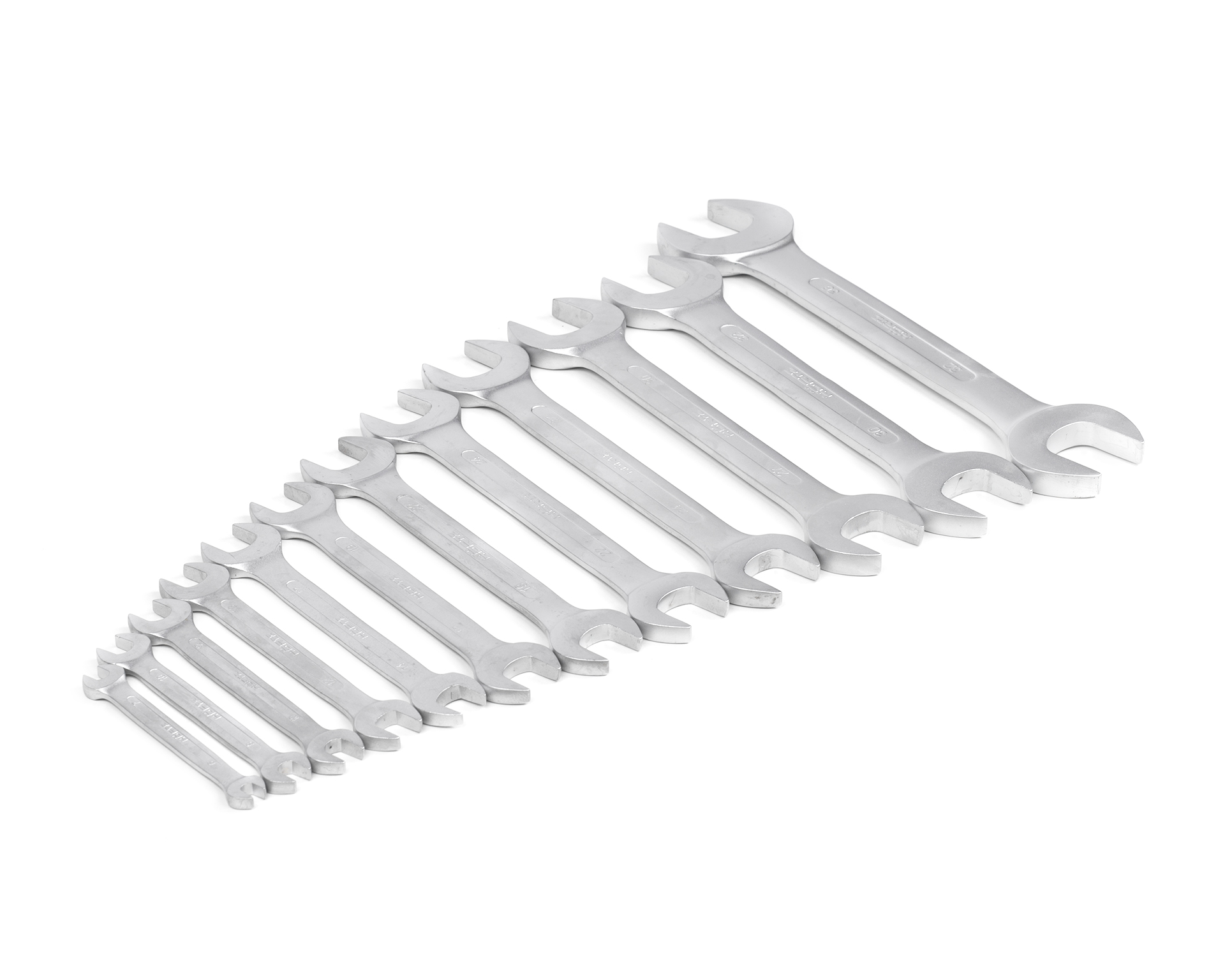 Набор ключей гаечных (рожковых) двусторонних 12 шт. (6-36) хром.HORTZ