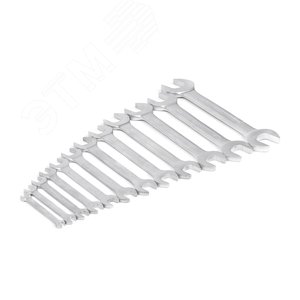 Набор ключей гаечных (рожковых) двусторонних 12 шт. (6-36) хром.HORTZ