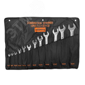 Набор ключей гаечных комбинированных 12 шт. (7-32) хром HORTZ