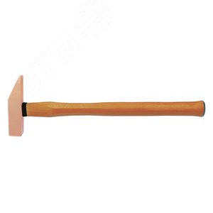 Молоток слесарный квадратный боек 0,2 кг медь рукоятка дерево искробезопасный