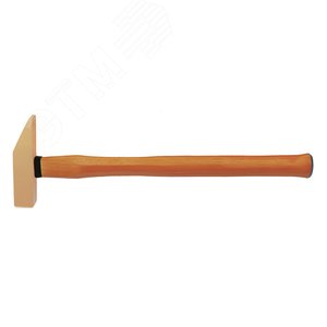 Молоток слесарный квадратный боек 0,5 кг латунь рукоятка дерево искробезопасный