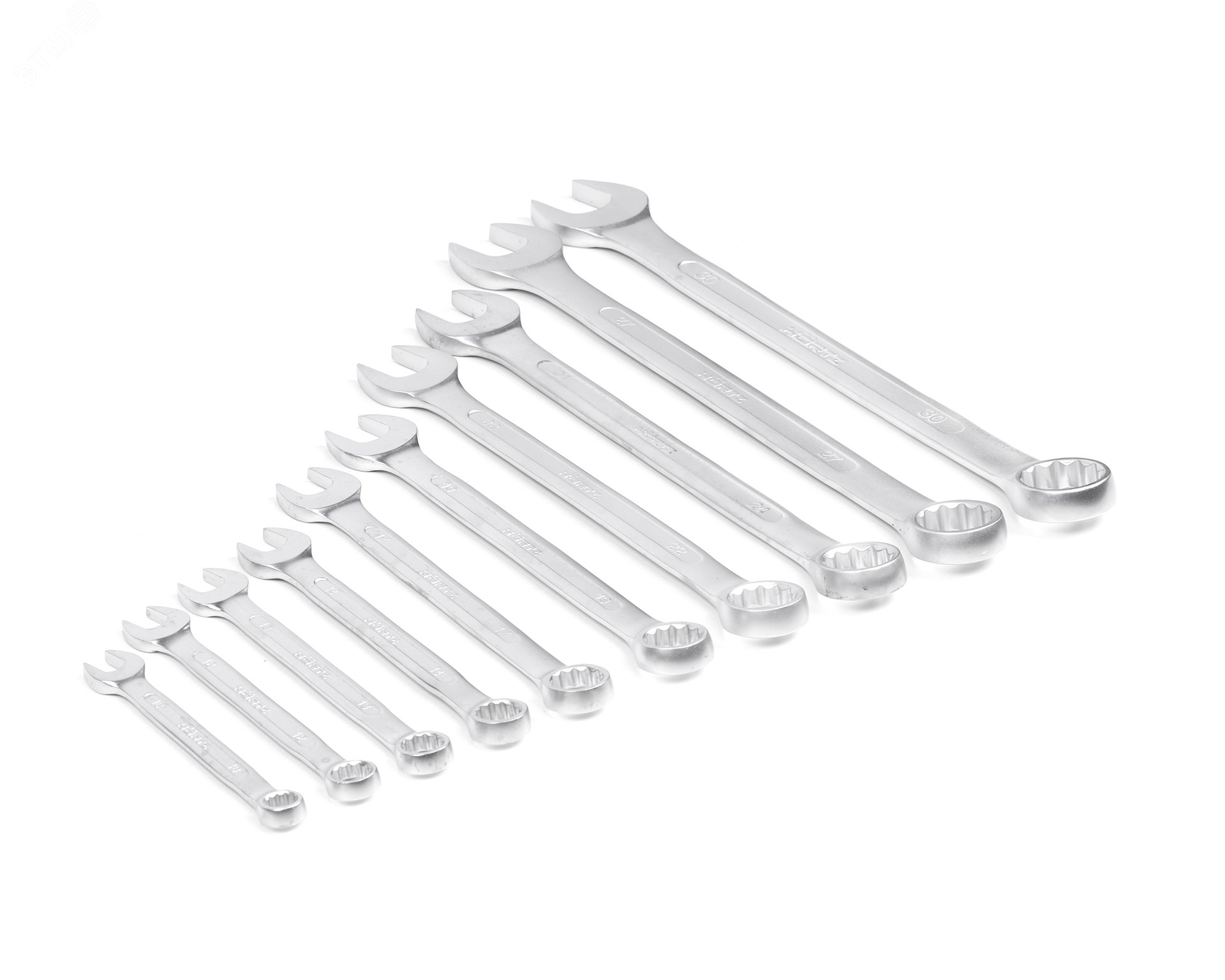 Набор ключей гаечных комбинированных 10 шт. (10-30) хром. HORTZ