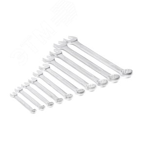 Набор ключей гаечных комбинированных 10 шт. (10-30) хром. HORTZ