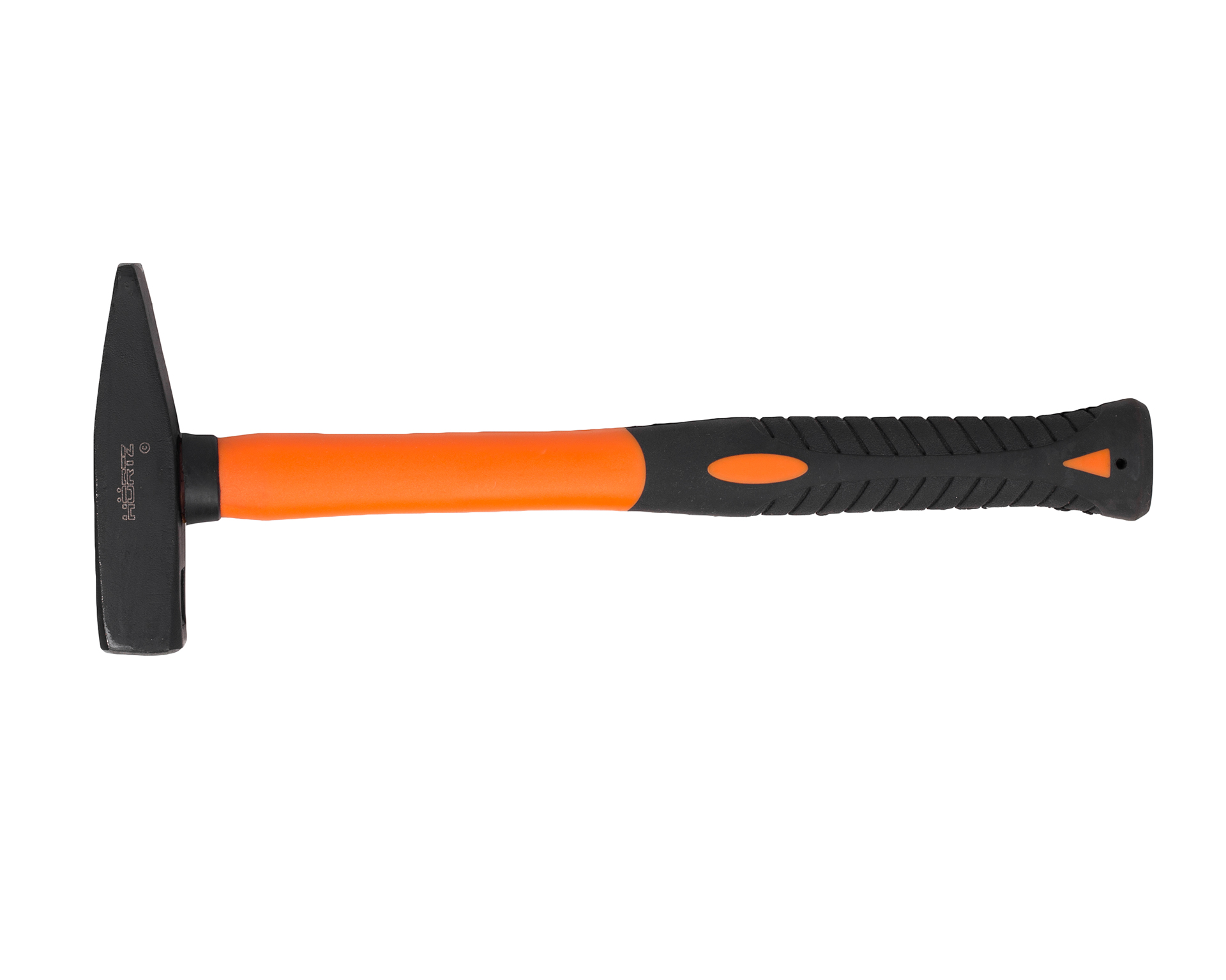 Молоток слесарный 0.4 (кг) квадратный боек с фиберглассовой обрезиненной рукояткой HORTZ