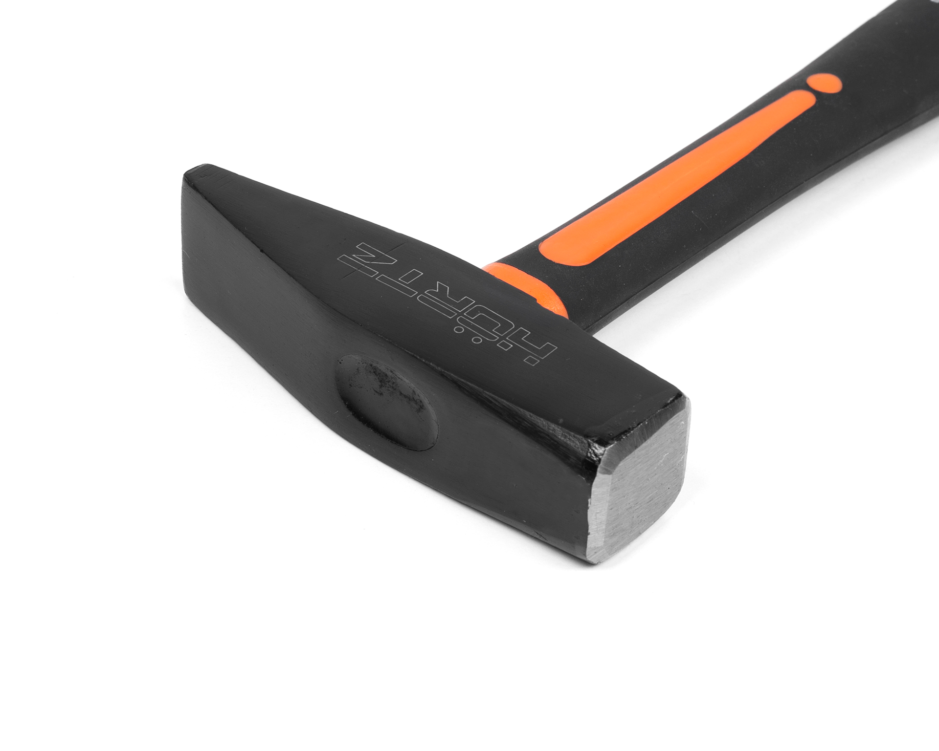 Молоток слесарный 0.6 (кг) квадратный боек с фиберглассовой обрезиненной рукояткой HORTZ