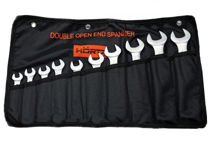 Набор ключей комбинированных трещоточных 10шт. (8-24) хромирование HORTZ