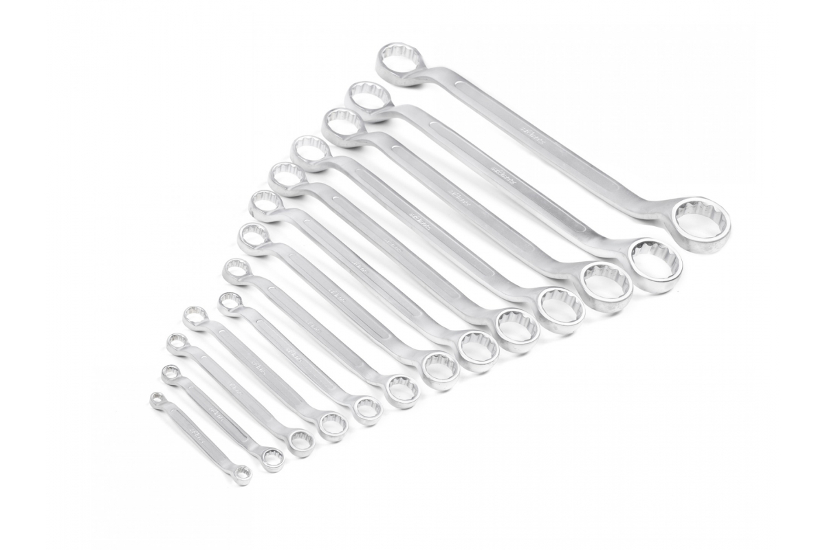 Набор ключей накидн.двуст.13шт. (6-41) брез. сум. сат.фин. HORTZ (комплекты)