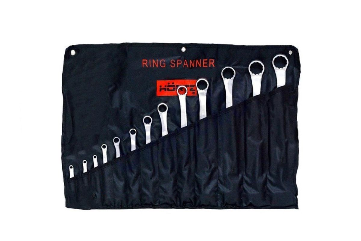 Набор ключей накидн.двуст.13шт. (6-41) хром.HORTZ