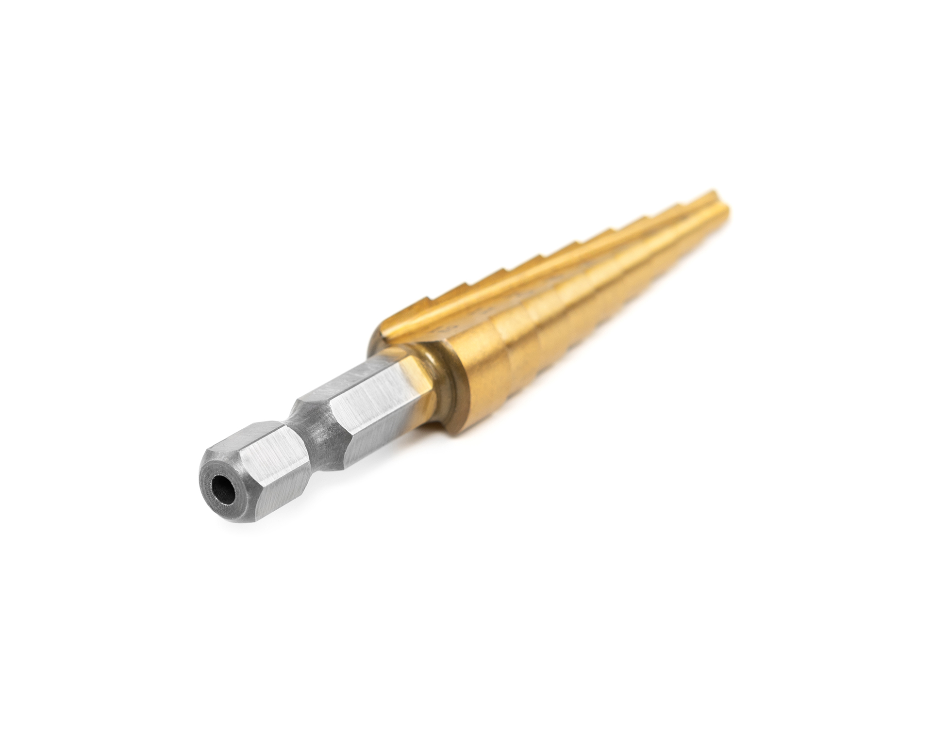 Сверло ступенчатое 4-12 ст.9 нитрид титан (dхв=6,3, Р6М5) (4;5;6;7;8;9;10;11;12) HORTZ