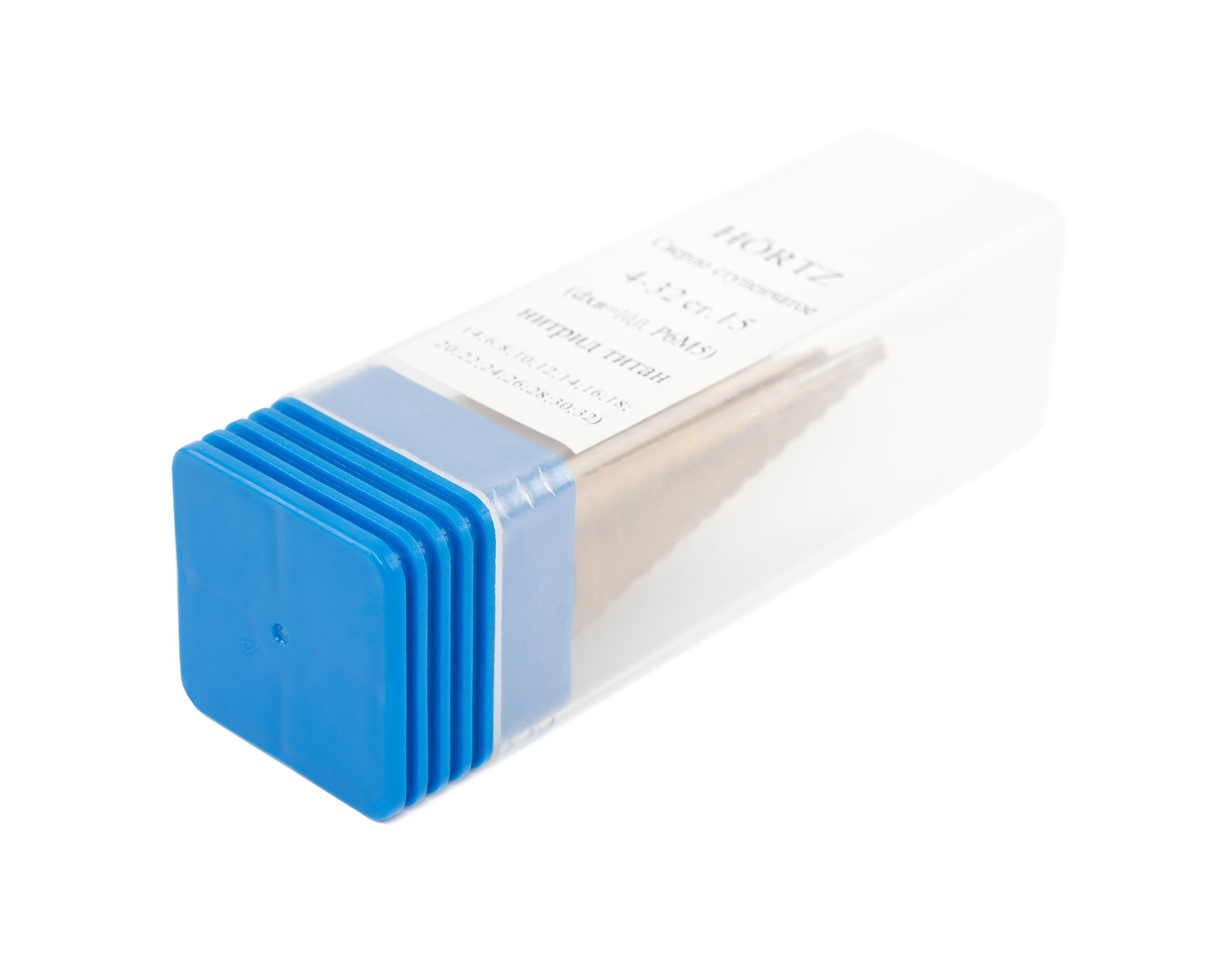 Сверло ступенчатое 4-32 ст.15 нитрид титан (dхв=10,0, Р6М5) (4;6;8;10;12;14;16;18;20;22;24;26;28;30;32) HORTZ