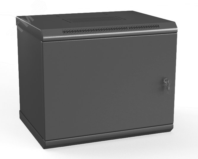 Шкаф настенный 19-дюймовый 9U 500x600х600мм стальная дверь несъемные стенки