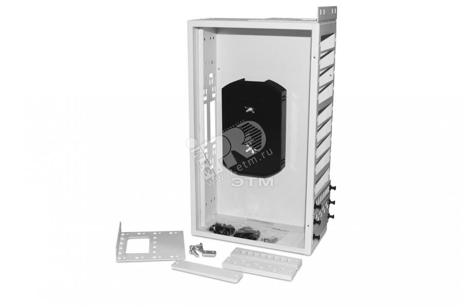 Бокс оптический универсальный 19' от 8 до 48 портов (SC/duplex LC/ST/FC) сплайс пластина без пигтейлов и проходных адаптеров 2U черный