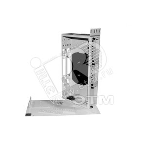 Бокс оптический универсальный 19 дюймов от 8 до 48портов (SC duplex LC ST FC) со сплайс пластиной без пигтейлов серый FO-19R-2U-6xSLT-W140H42-48UN-GY