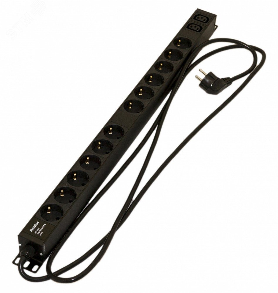 Блок розеток 12 розеток Schuko+2хIEC320 C1316 A250В