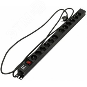 Блок розеток 12 розеток Schuko 16 A с выключателемкабель пит