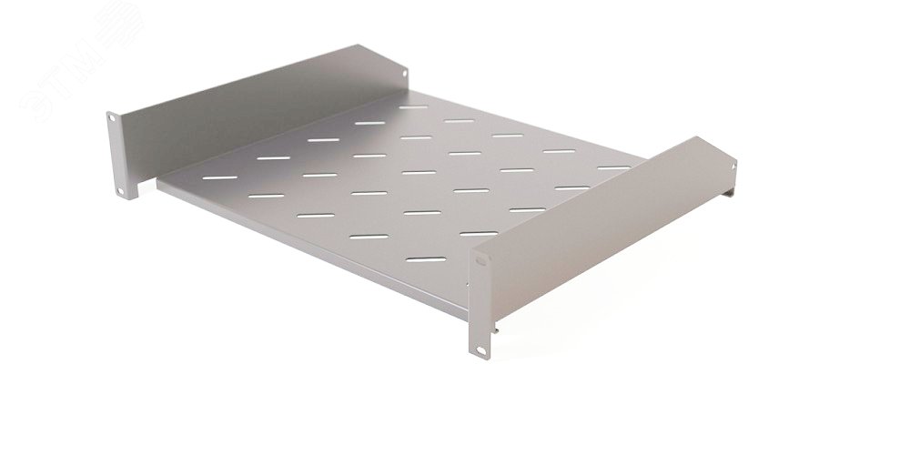 Полка угловая с перфорацией 19д 2U ширина 440 мм глубина 600 мм