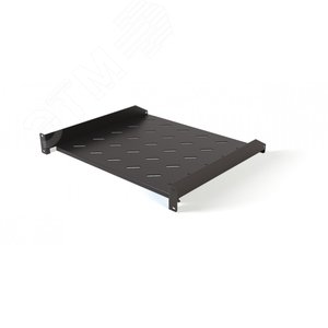Полка угловая с перфорацией 19 дюймов. 1U. 440х250мм черная