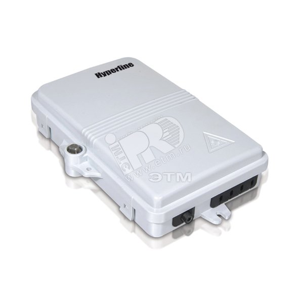 Бокс оптический настенный 4 порта (SC duplex LC) без пигтейлов и проходных адаптеров IP65 186х116х40 мм серый