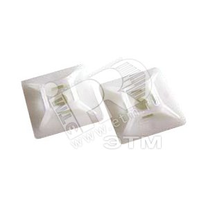 Самоклеящаяся площадка для крепл. стяжек (19*19 мм) (100 шт)