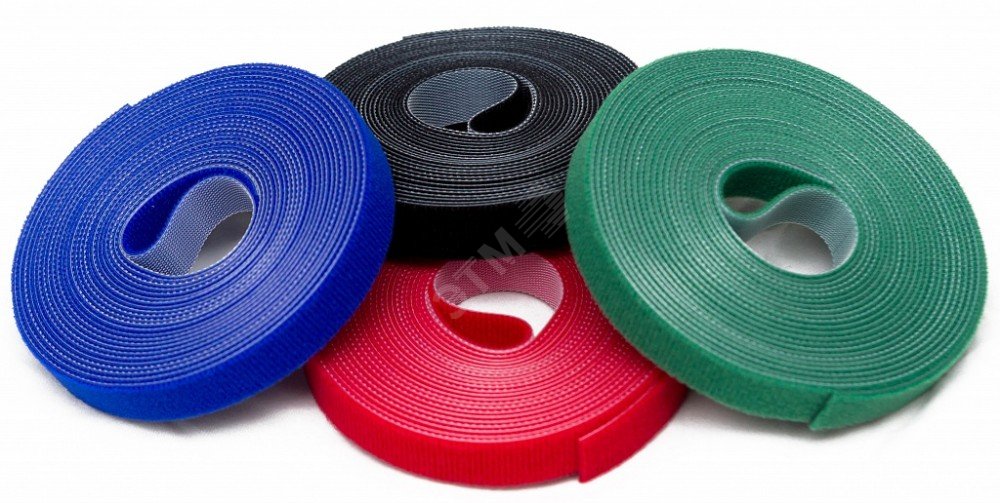 Лента (липучка) в рулоне. ширина 16 мм. длина 5 м. зеленая