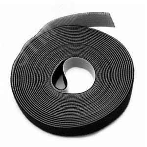 Лента (липучка) в рулоне. ширина 16 мм. длина 5 м. черная