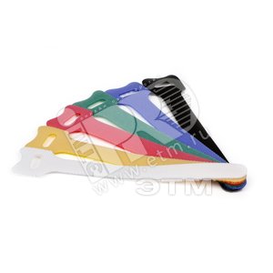 Хомут для кабеля. липучка с мягкой застежкой. 210x15 мм. черный (10 шт.)