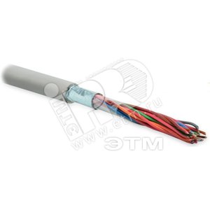 Витая пара. экранированная F/UTP. категория 3. 25 пар (24 AWG). одножильный (solid). экран - фольга. LSZH нг(C)-HF. –20C - +60C. серый