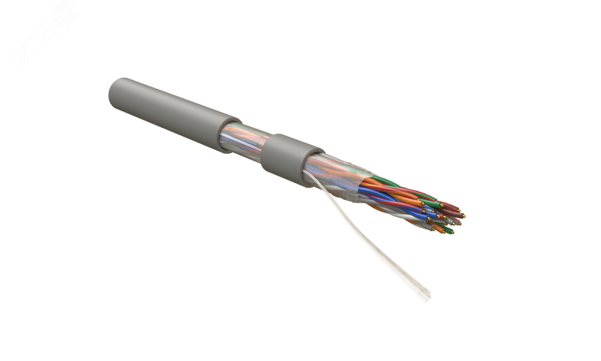 Кабель U/UTP кат5 10пар 24AWG solid LSZH нг(А)-HF UUTP10W-C5-S24-IN-LSZH-GY