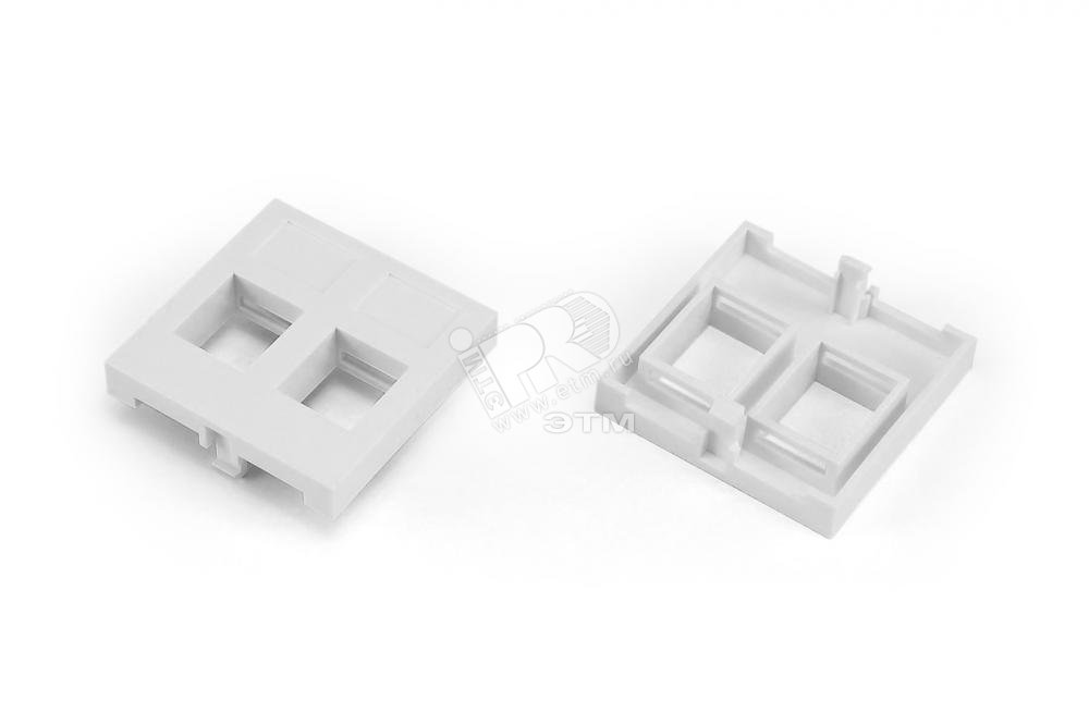 Вставка 45x45 (аналог Mosaic) для 2х модулей формата Keystone Jack ROHS белая