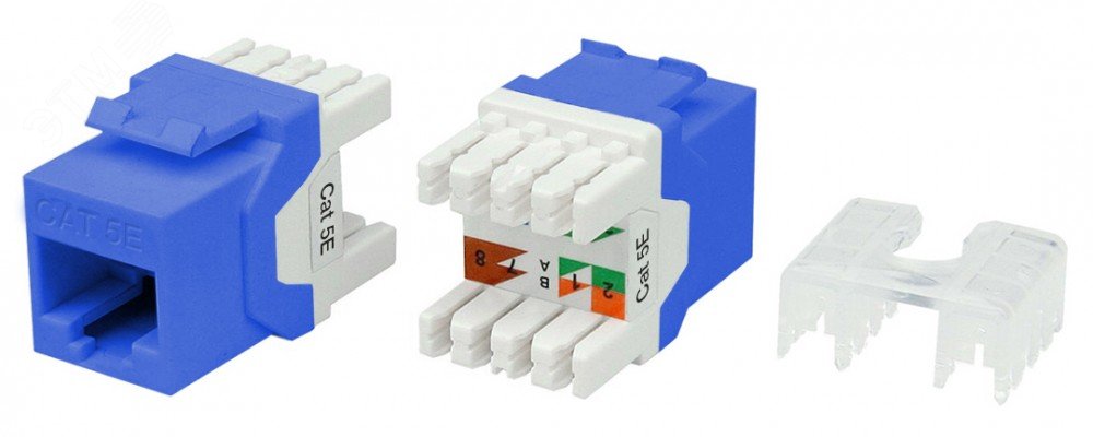 Вставка Keystone Jack RJ-45(8P8C) категория 5e синяя