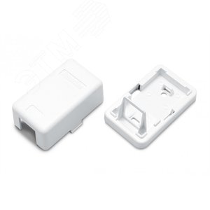 Корпус настенной розетки для установки 1-ой вставки типа Keystone Jack