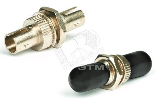 Адаптер оптический проходной ST/UPC-ST/UPC SM/MM simplex корпус металл черные колпачки