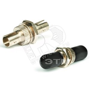 Адаптер оптический проходной ST/UPC-ST/UPC SM/MM simplex корпус металл черные колпачки