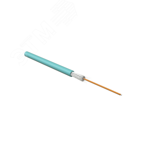 Кабель волоконно-оптический 50/125 (OM3) многомодовый. 1 волокно. simplex. плотное буферное покрытие (tight buffer). 2 мм. арамидные волокна. для внут